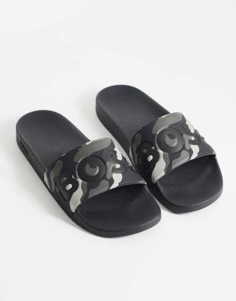 BOSS - Aryeh - Slippers in groen - view 1
