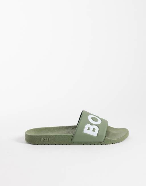 BOSS - Aryeh - Slippers in kaki, 2 van 4
