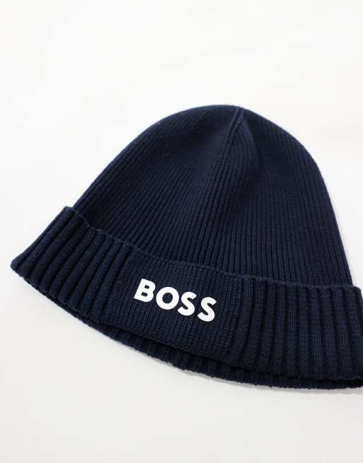 BOSS – Asic – Fischermütze in Marineblau mit weißem Logo, 4 von 4