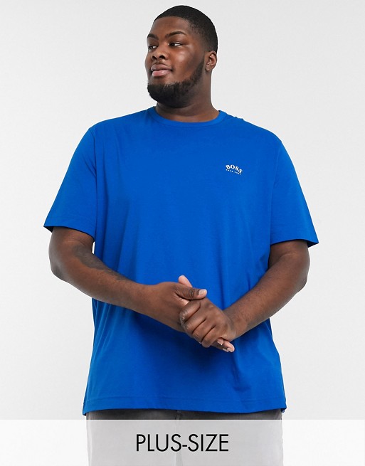 BOSS Athleisure B-Tee Curved logo t-shirt in blue