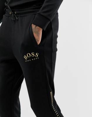 black and gold boss tracksuit