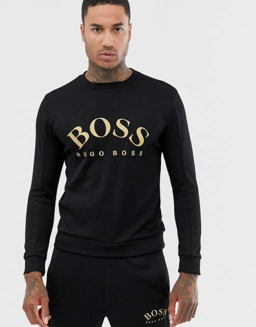 Hugo boss gold and hotsell black tracksuit