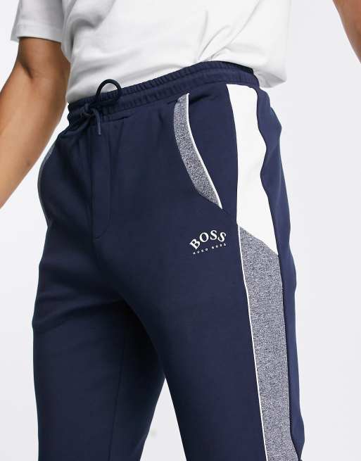 BOSS - Athleisure Hadiko 1 - Joggers blu navy color block, 4 di 4