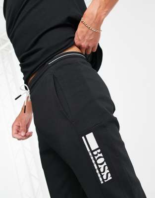 boss hadiko track pants black