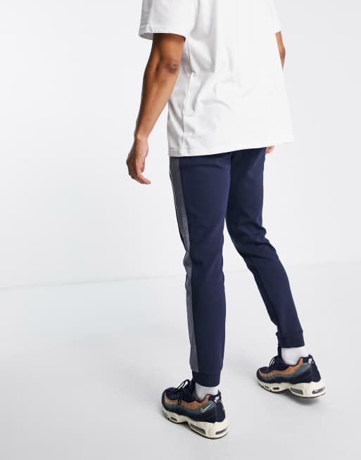 BOSS Athleisure - Hadiko 1 - Marineblå joggingbukser med farveblok, 3 af 4