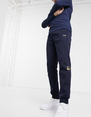 boss halvo joggers navy