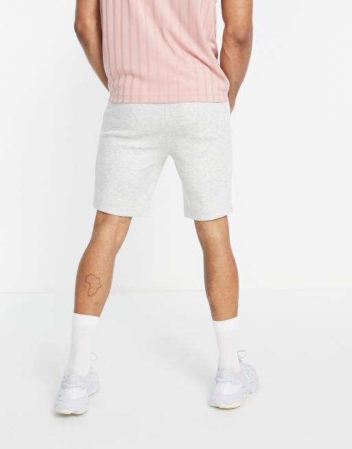 BOSS Athleisure – Headlo Batch – Grå shorts i sweatshirttyg med sidopaneler i kontrastfärg och logga, 2 av 4