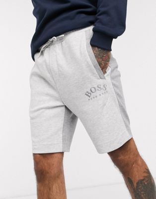 BOSS Athleisure Headlo slim shorts with contrast panel-Grey