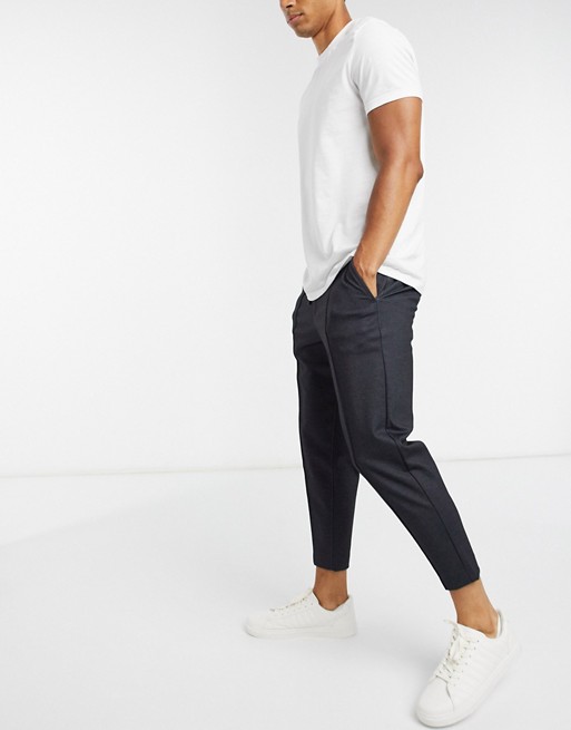 BOSS Athleisure keen2 tapered fit trousers in printed jersey