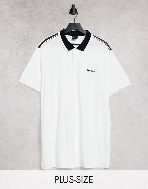 BOSS Athleisure Paddy 8 polo in white