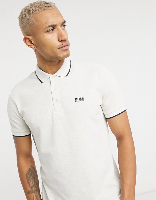 BOSS Athleisure Paddy polo in light beige