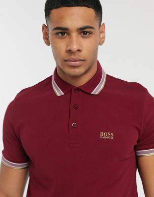 burgundy hugo boss t shirt