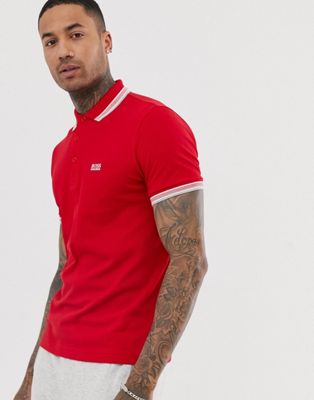 BOSS Athleisure Paddy tipped polo in 