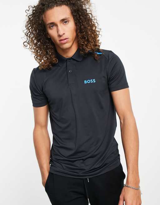 BOSS Athleisure – Paddytech – Czarna koszulka polo