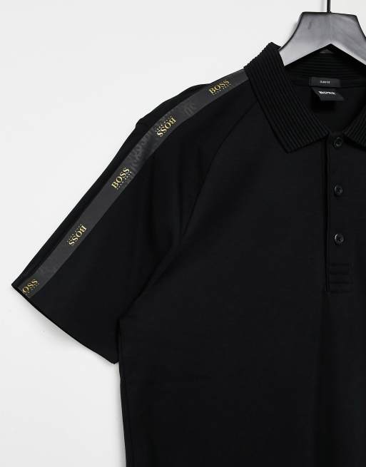 hugo boss black and gold polo