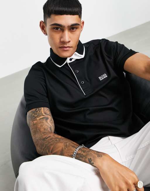 BOSS Athleisure Paule 1 polo in black