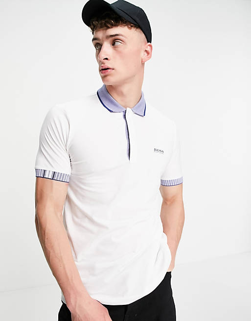 BOSS Athleisure Paule 2 polo in white