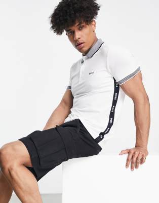 Boss Athleisure Paule polo in white