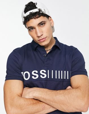 Boss Athleisure pavel polo in off navy