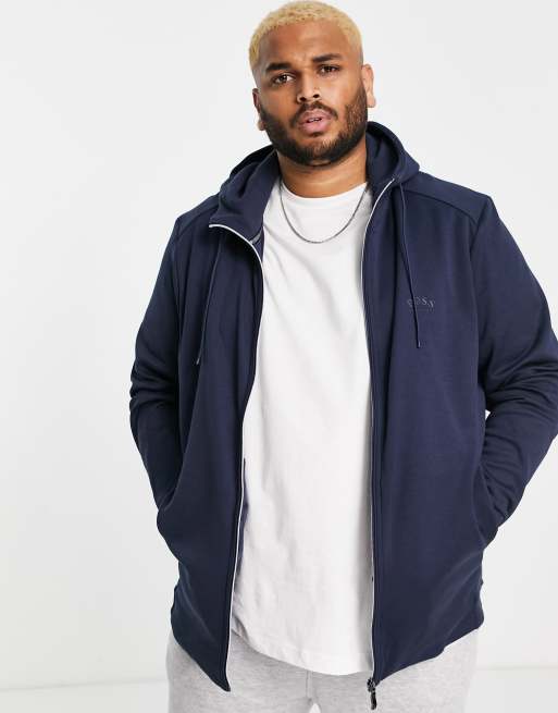 BOSS Athleisure Plus – Saggy – Bluza z kapturem i zamkiem na całej długości, 3 z 4