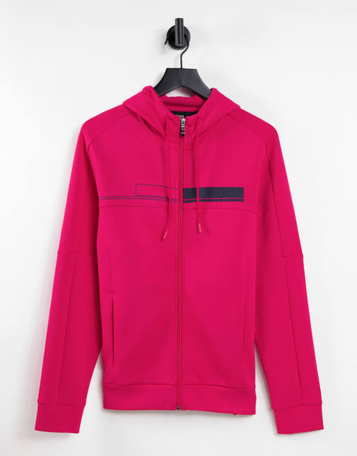 BOSS Athleisure – Saggy 1 – Kapuzenjacke mit Reißverschluss und Farbblockdesign
