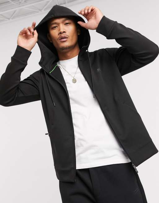 BOSS Athleisure - Saggy X - Sweat à capuche zippé - Noir, 4 de 4