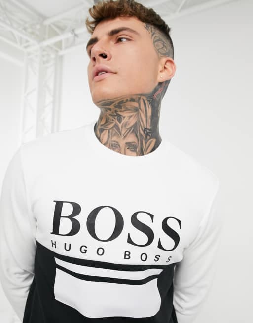 Black and white hugo boss sweatshirt new arrivals