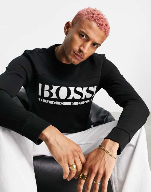 BOSS Athleisure Salbo 1 sweatshirt in black