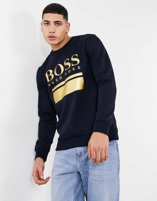 Boss store navy sweatshirt