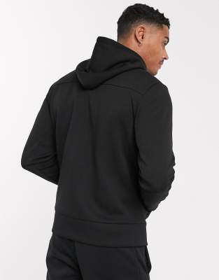 boss athleisure logo zip hooded sweatshirt