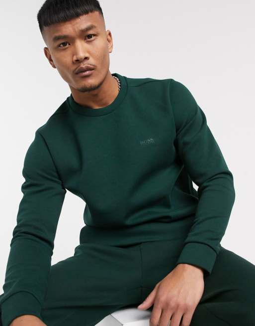 BOSS Athleisure - Grønt træningssæt med lille logo, 2 af 3