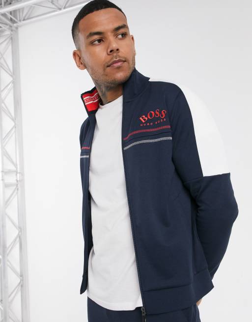 BOSS Athleisure Skaz track jacket in navy