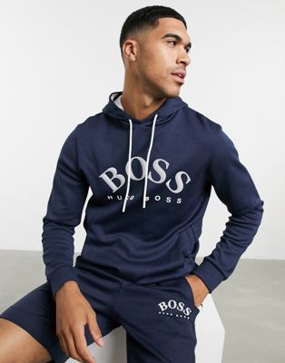 boss navy hoodie