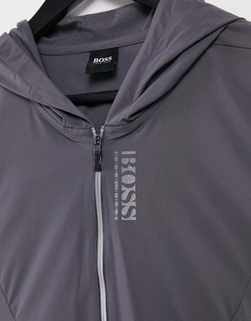 BOSS Athleisure - Swoody - Sweater met capuchon en korte mouwen, 4 van 4