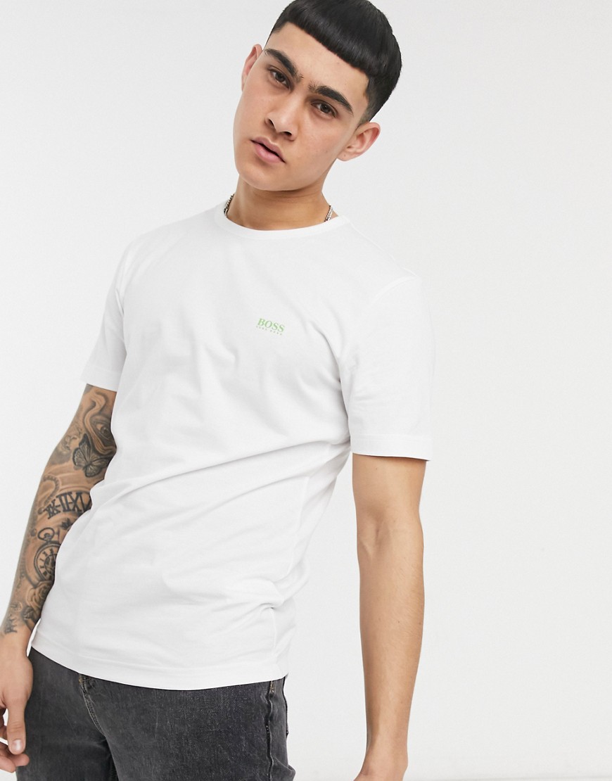 BOSS - Athleisure - T-shirt bianca con logo sul davanti e sul retro-Bianco