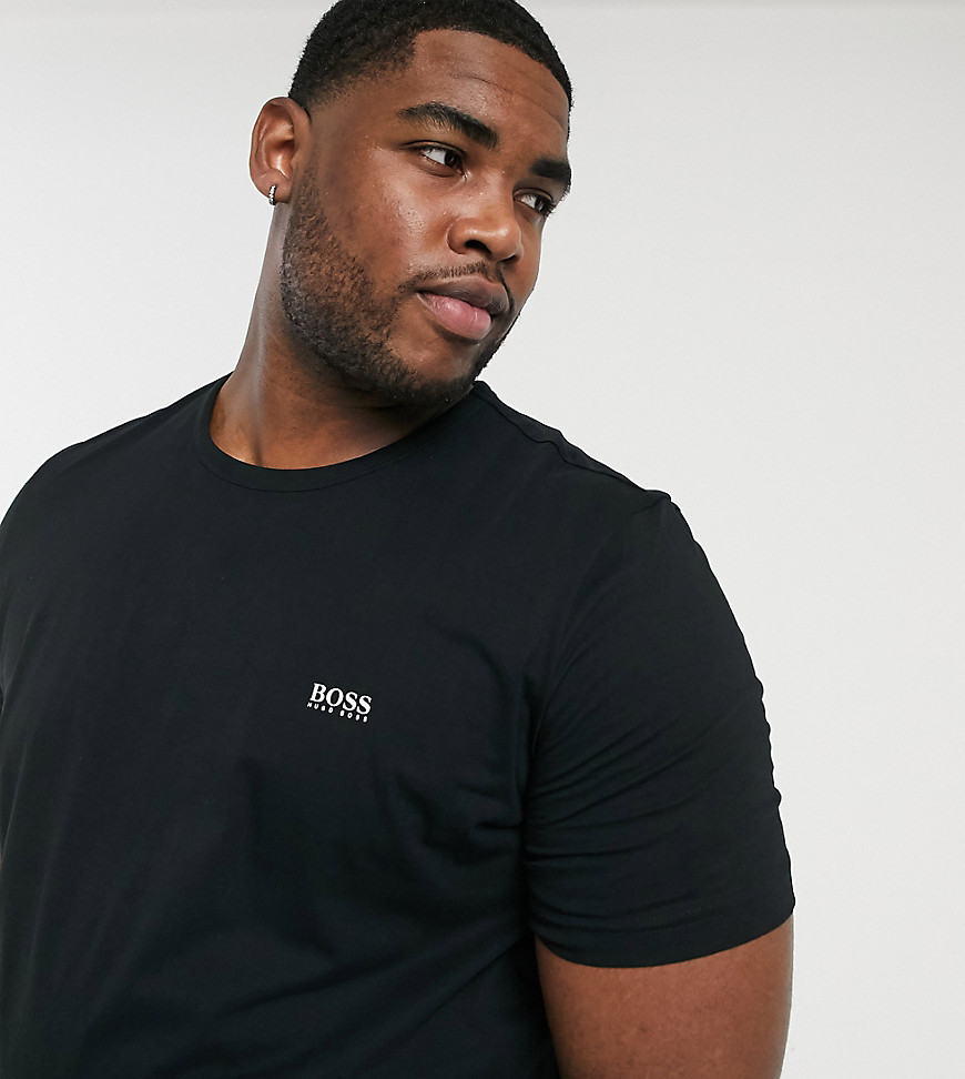BOSS Athleisure - T-shirt met klein logo in zwart