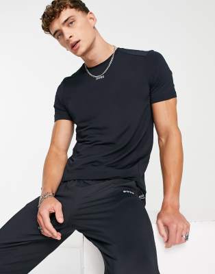 Boss Athleisure techical t-shirt in navy - ASOS Price Checker