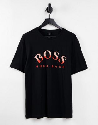 T-shirts et débardeurs BOSS - Athleisure Tee 1 - T-shirt à gros logo - Noir