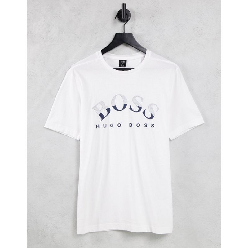 Uomo  BOSS Athleisure - Tee 1 - T-shirt bianca con logo grande