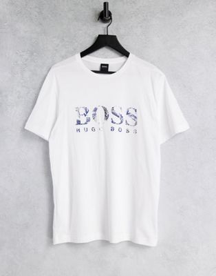 Nouveau BOSS Athleisure - Tee 3 - T-shirt à grand logo - Blanc