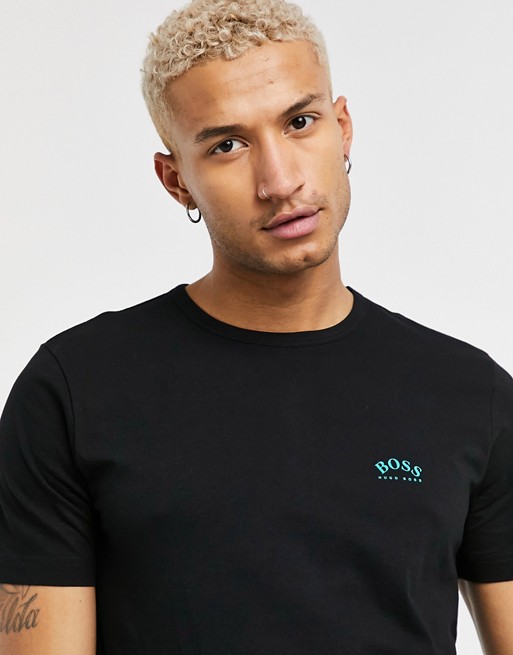 BOSS Athleisure Tee curved t-shirt in black