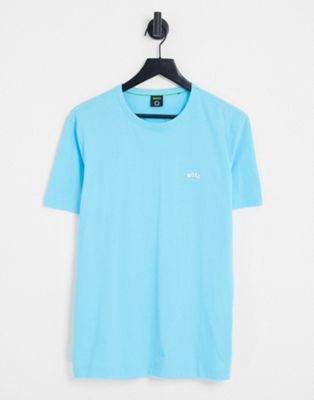 Boss Athleisure Tee curved t-shirt in blue
