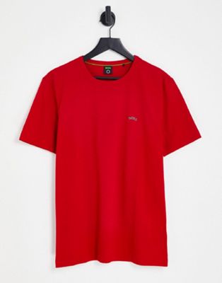 Boss Athleisure Tee Curved t-shirt in red