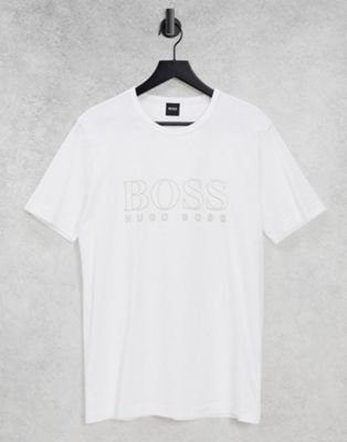 T-shirts et débardeurs BOSS - Athleisure Tee Gold 3 -br /T-shirt - Blanc