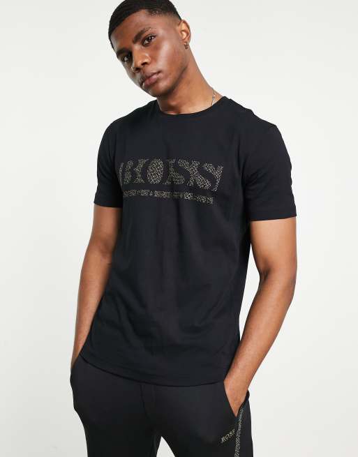 Black and gold discount boss t shirt