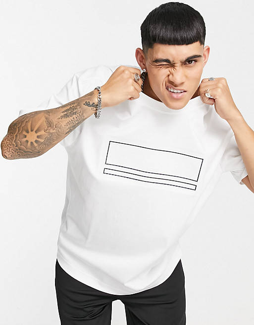 BOSS Athleisure Tover oversized t-shirt in white