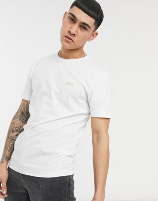 BOSS Athleisure – Weißes T-Shirt mit Logo vorn und hinten