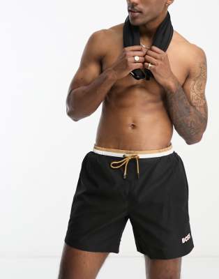 BOSS Bodywear BOSS Atoll swim shorts in black