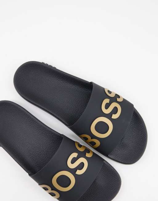 Black and deals gold boss sliders