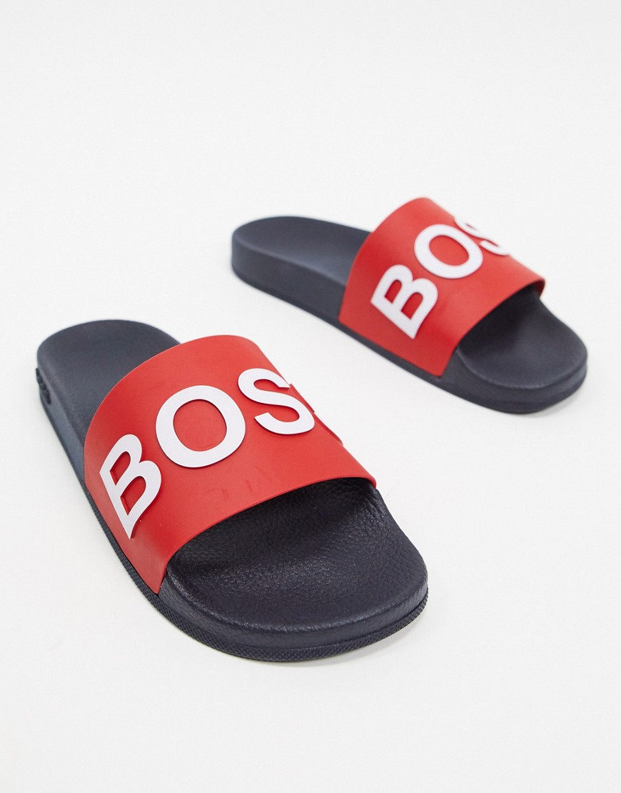 BOSS - Bay - Slippers in rood
